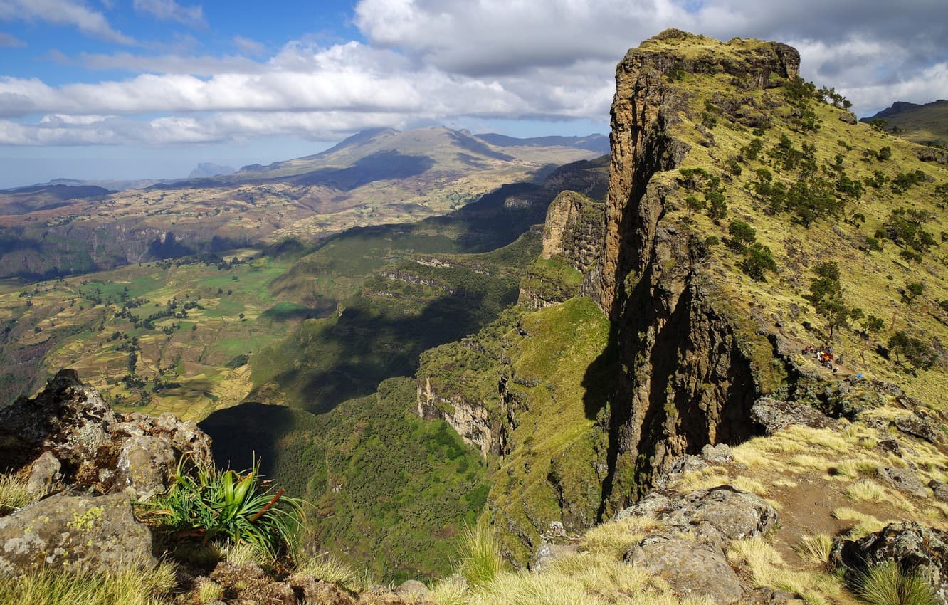 Ethiopian landscape at the Semien Mountains National Park